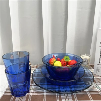 Vysoký borosilikát kobalt modrý skleněný sada